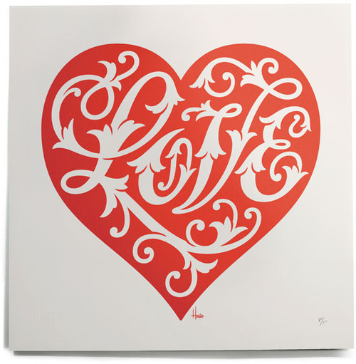 House Industries Love Heart Print. #heart #house #industries #poster #logo #love #typography