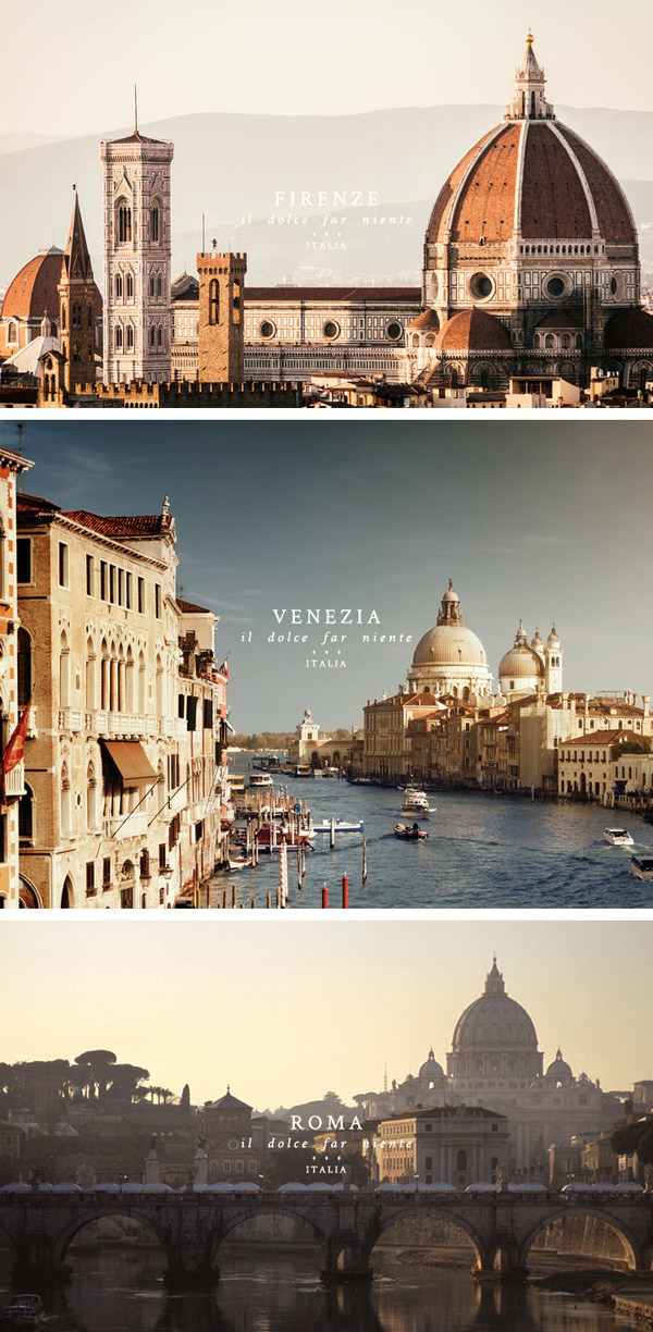 Italia travel advertisement