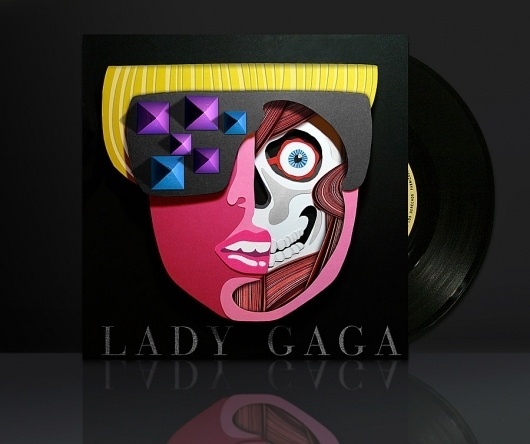 lady_gaga_900.jpg (JPEG Image, 900 × 755 pixels) #album #cut #design #graphic #cover #illustration #paper