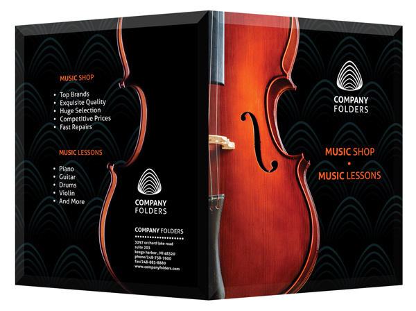 Musical Pocket Folder Design Template PSD #template #psd #musical #photoshop #music #folder
