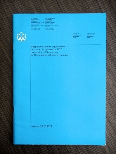 1976 Montréal Olympics Committee Report | Flickr - Photo Sharing! #type #grid #editorial #logo