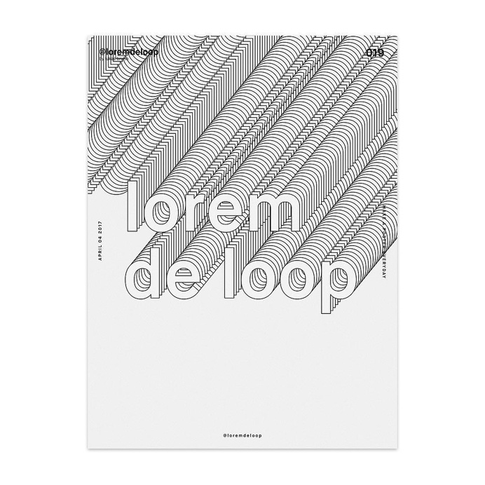 🏴 day 019 #loremdeloop #daily ・ ・ ・ #dailyposter #design #daily #365days #designer #designers #designing #designporn #designlife #d
