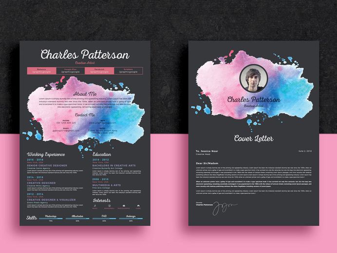 Free Dark Resume Template with Elegant and Professional Look