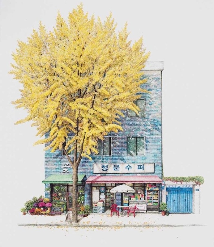Me Kyeoung Lee Spends 20 Years Sketching South Korean Convenience Stores