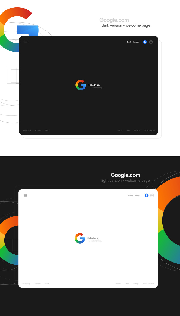 Google new look — UI and Logo on Behance