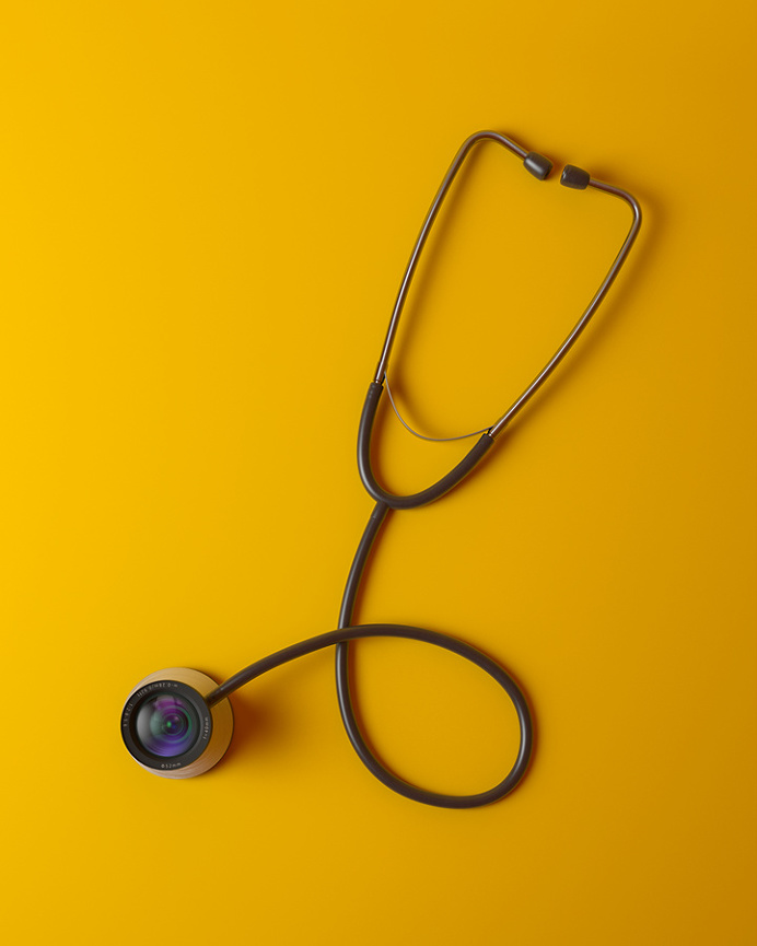 Fortune Digital Health on Behance #3D #colorful #magazine #cover #tech #health #artdirection #print #yellow