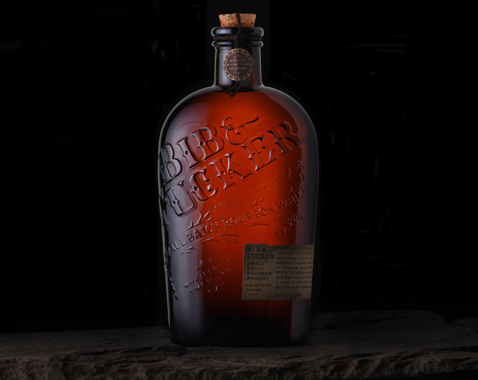 bourbon, bottle, lettering