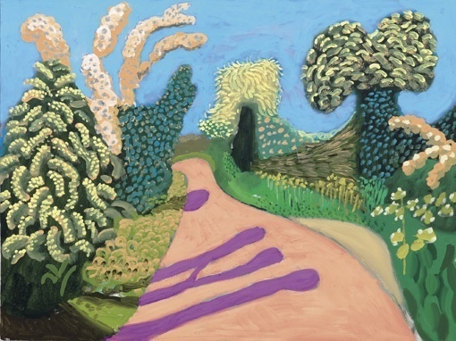 hawthorne blossom woldgate no 4 #painting #david #art #hockney