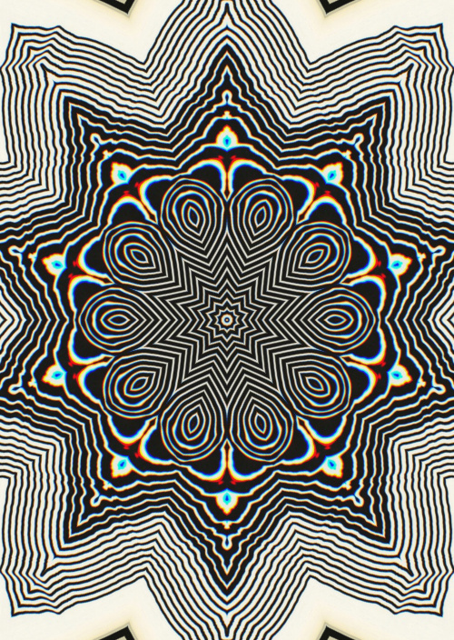 itsnotalwaysdark #black #white #pattern #psychedelic