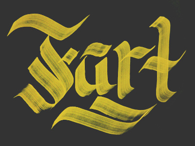 yellow lettering #calligraphy #lettering #hand