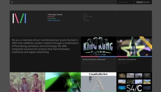Minivegas - Web design inspiration from siteInspire #web