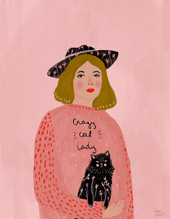 Illustrated Ladies (and lots of pink) by Holly Jolley