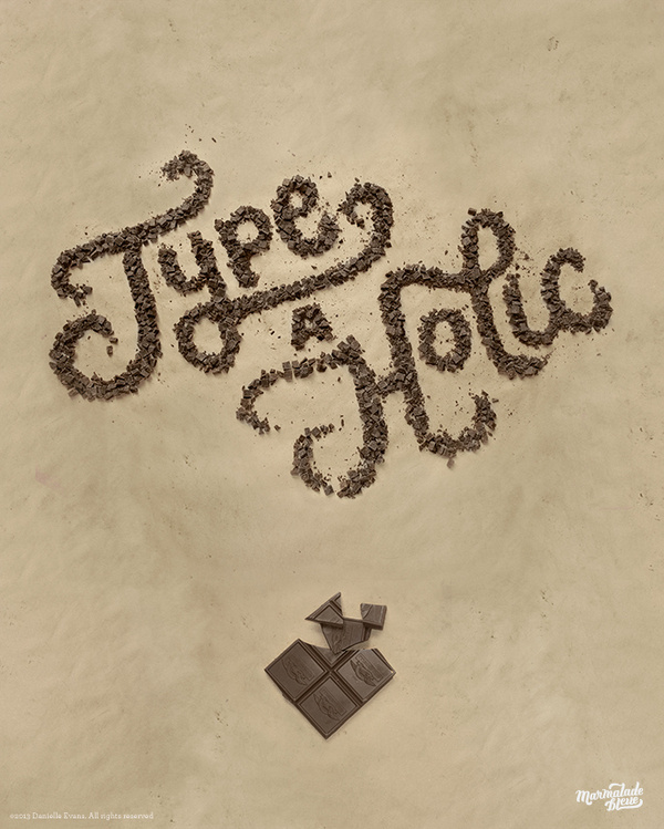 Wonderful Food Typography by Danielle Evans #food #typography