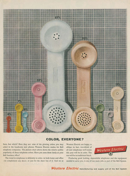 western electric color everyone #vintage #advertising