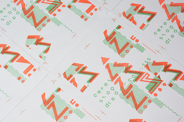 Christmas Poster printed by risograph #christmas #card #risograph #poster