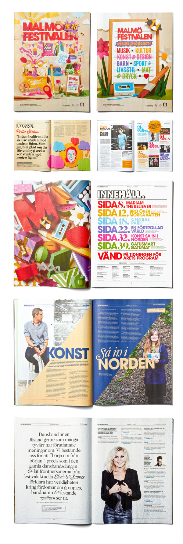 Malmxc3xb6 Festival 2013 on Behance #snask #handmade #paper #editorial