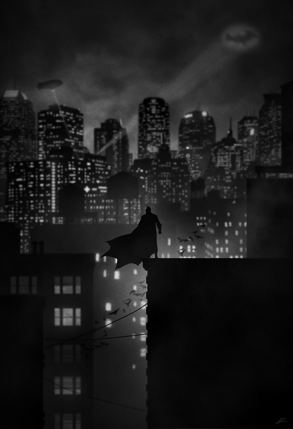 Noir Series #dc #gotham #gothic #knight #batman #illustration #comics #dark