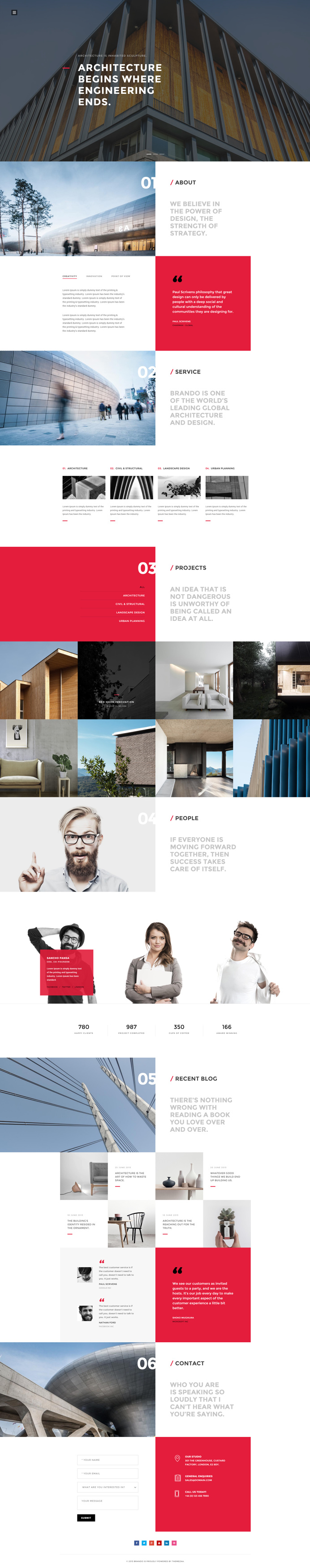 Brando #Responsive & #Multipurpose #OnePage #WordPress #Theme For #Architecture by #ThemeZaa https://goo.gl/ePNxYs