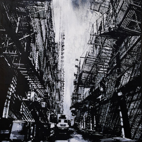 CJWHO ™ (Stunning New Stencil Work from 'Escape Artist'...) #white #streetart #design #black #stencil #illustration #art #and