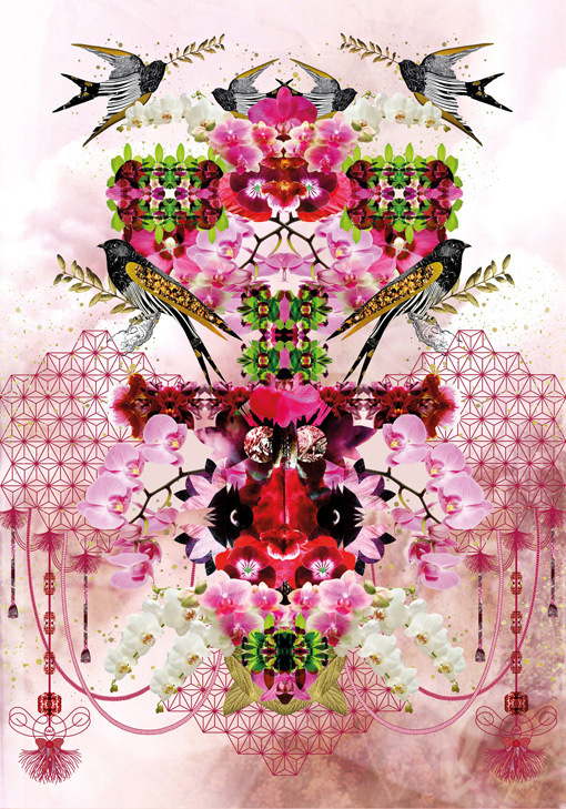 Mariana Rodrigues illustration. Lay­ered, collage-like illus­tra­tion of Zurich, Switzerland-based Mariana Rodrigues. #art #rorschach #co