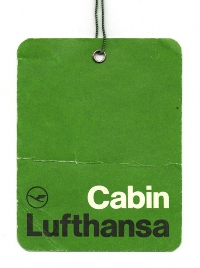 Lufthansa Airlines Cabin Label via Wanken #lufthansa #label #green