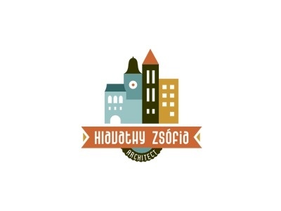 Dribbble - Hlavathy Zsofia(architect) by szende brassai #branding #adline #illustration #building #logo