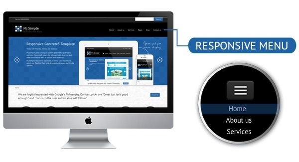 Mj Simple - Concrete5 Theme #gallery #business #portfolio #theme #corporate #blue
