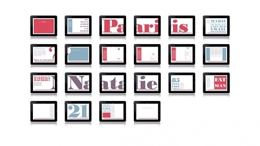 Creative Review - Tales to change the world: iPad app The Waitress #istd #design #graphic #typography