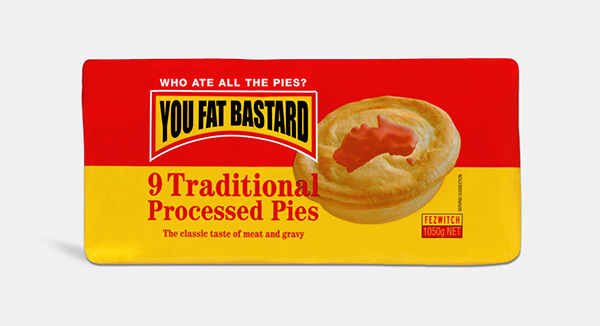 Who ate all the pies? You fat Bastard! #fezwitch #n #branding #four #satire #pies #twenty #parody #logo