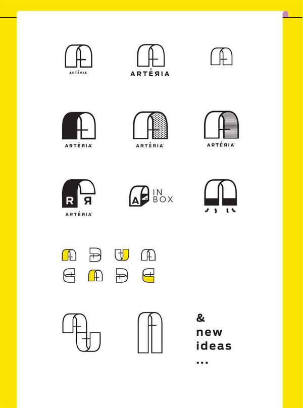 Arteria identity design #logo