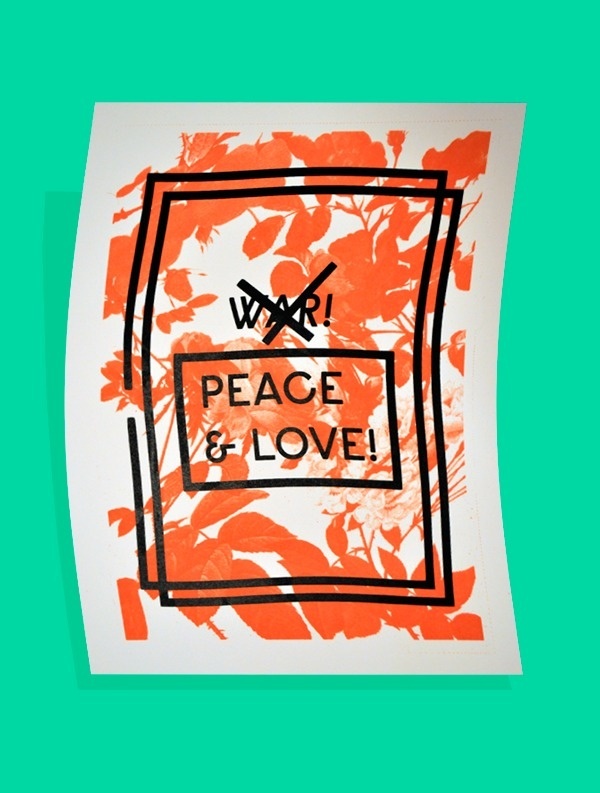 Peace&Love #print #design #graphic #screen #poster #typography