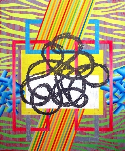 Dan+Bina_Tazmania_2009+copy.jpg (image) #abstract #bina #arcylic #color #dan #box #zebra #painting #art #canvas
