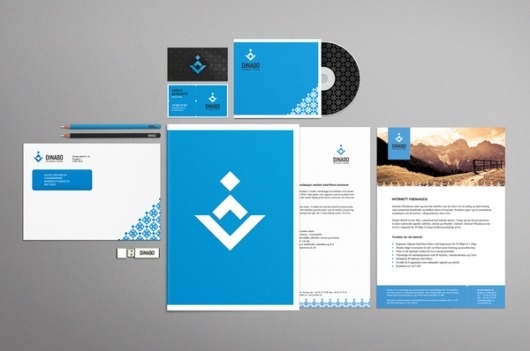 onestepcreative » Identity System for Dinabo Bedrift #stationary #business #branding #system #materials #identity