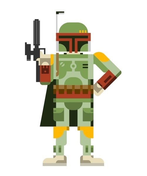 Something I drew up last night, just for fun: Boba Fett, the Mandalorian bounty hunter from Star Wars. One of my favorite characters from th #illustration #wars #star