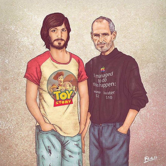 Old Celebrities Meet Their Younger Selves by Fulvio Obregon
