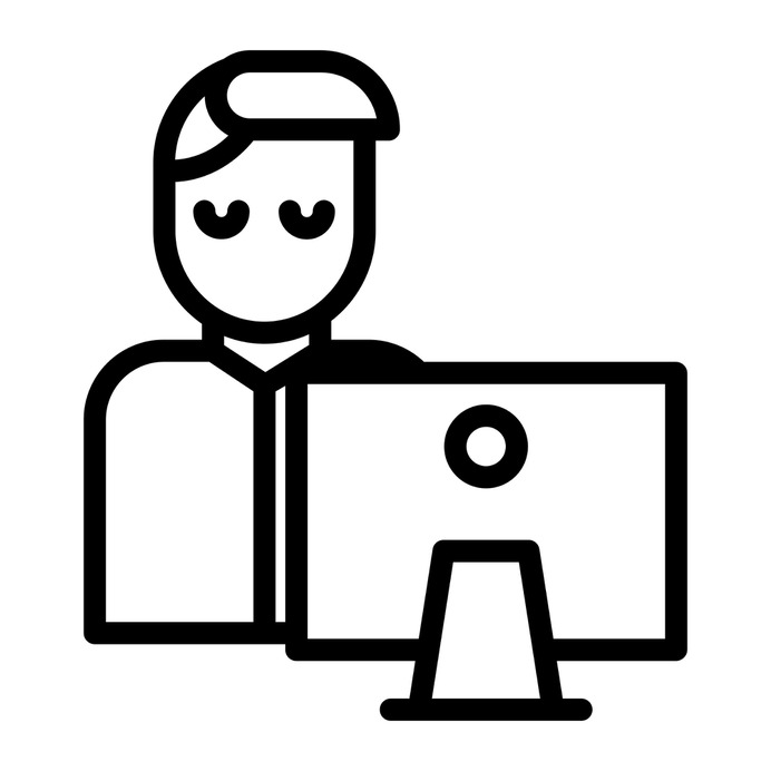 See more icon inspiration related to student, monitor, elearning, ui, studying, learning, electronics, education, reading, user, online and computer on Flaticon.