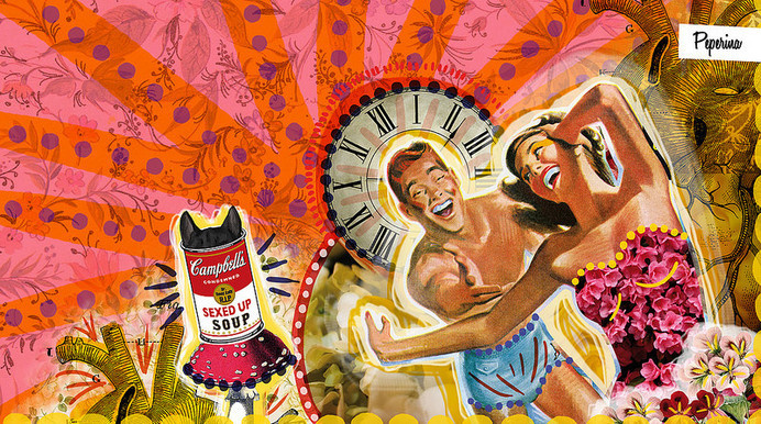 Ex novios | Peperina Magenta #creative #arte #amor #woman #color #pinup #digital #ilustraciã³n #vintage #ilustration #art #collage #colour #love #work