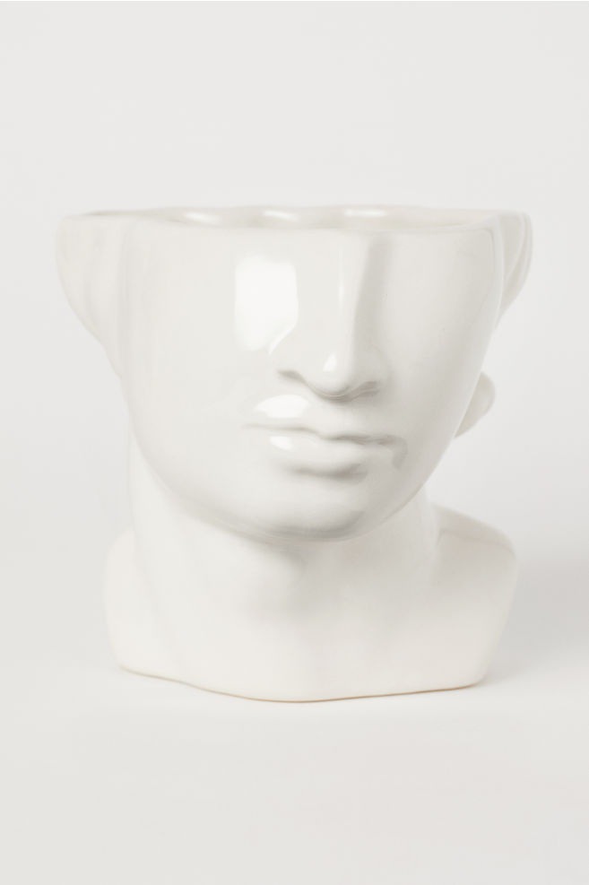 Vase en grès - Blanc - | H&M BE 1
