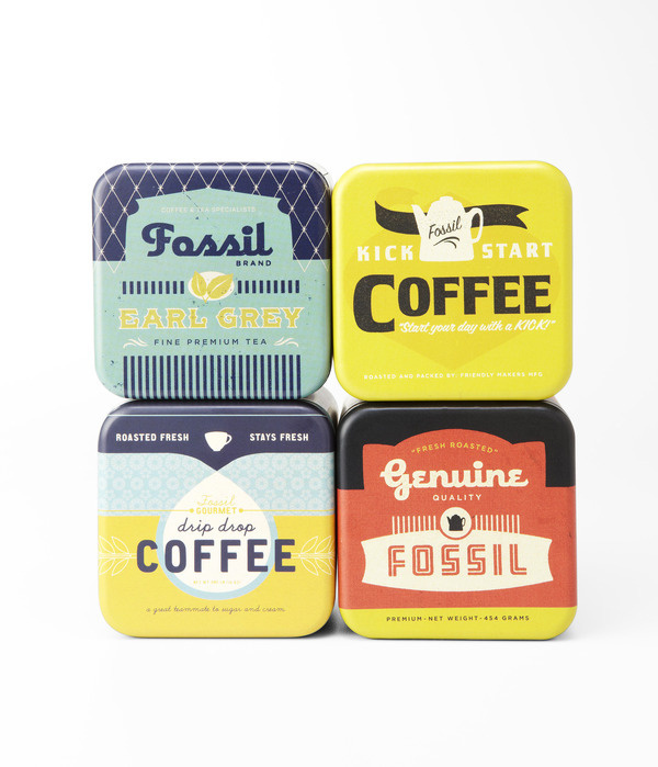 Fossil Coffee #packaging #tin #fossil #coffee