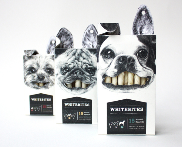 Whitebites Package Design #packaging #pets #design