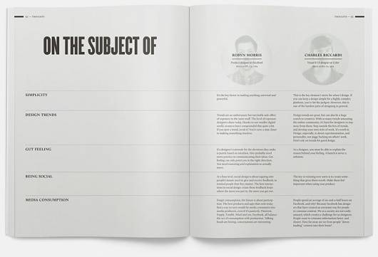 Offscreen Magazine — the people behind bits & pixels — Issue 1 #spread #print #editorial #magazine
