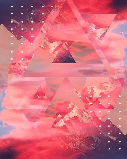I LOVE YOUR EXISTENCE on the Behance Network #abstract #depth #graphic #landscape #triangle #mountains #art #light