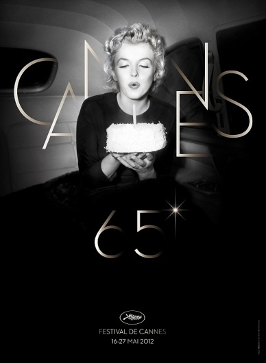Marilyn Monroe Blows Out The Candle On The Poster For The 65th Cannes Film Festival | The Playlist #cannes #festival #cinema #poster #film #marilyn #typography