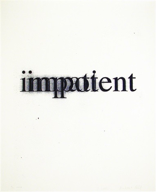 Christopher Wool and Richard Hell Impatient/Impotent (from Psychopts portfolio), 2008