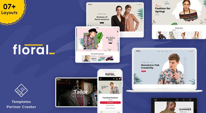 #Floral - #Fashion #Studio - #Prestashop #Responsive #Theme | #TemplateTrip #eCommerce #Website #Design #Template