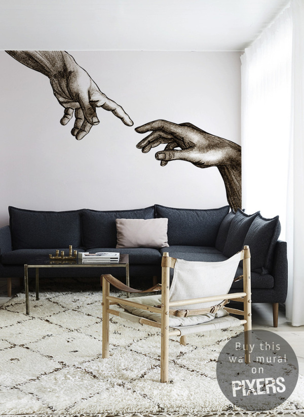 Creation of Adam #interior #mural #design #decor #home #wall #architecture #art
