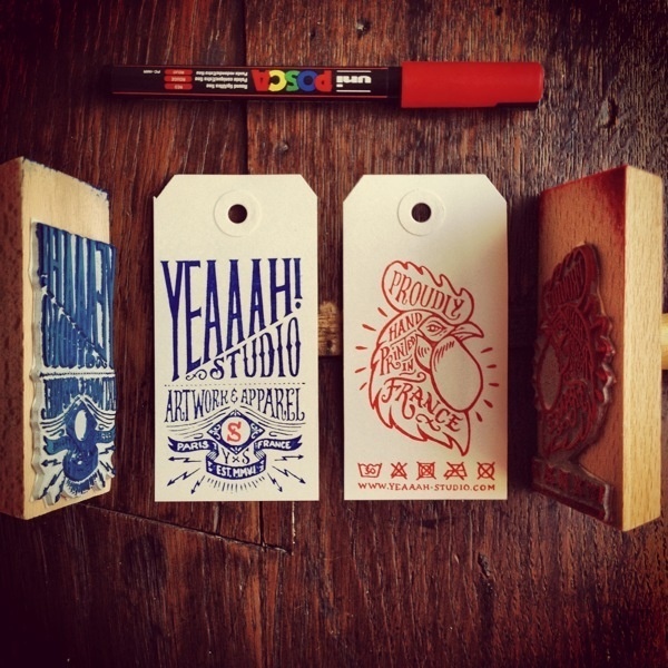 Hang tag by Yeaaah! Studio #stamp #lettering #brand #hand #typography