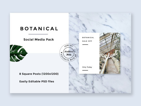 UI8 — Products — Botanical Social Media Pack