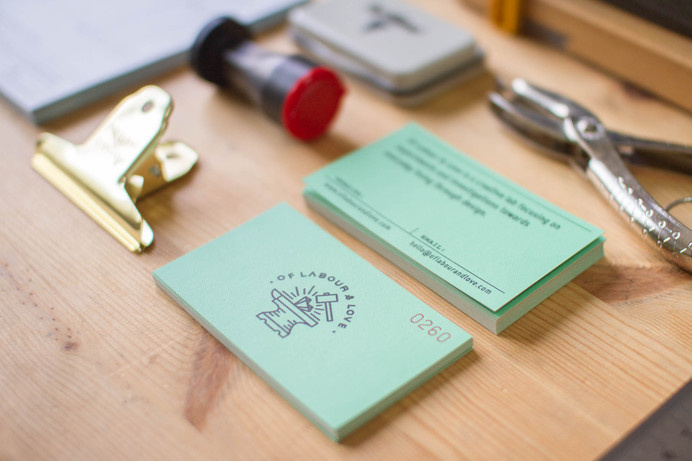 http://theworkbench.sg/v2/labour-love/ #ryan #workbench #branding #business #design #graphic #cards #the #namecards #craft #len #singapore