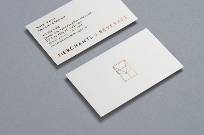 Business card design idea #285: Copper foil business cards by